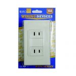 2 GANG FLAT PIN OUTLET (EWS2GFPO) 16A