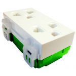 DUPLEX UNIVERSAL OUTLET WITH GROUND (EWODG) 16A